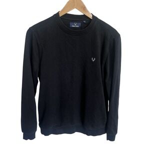 Allen Solly Classic Black Pullover Sweater‎ Men's Sz Small Crewneck Sweatshirt